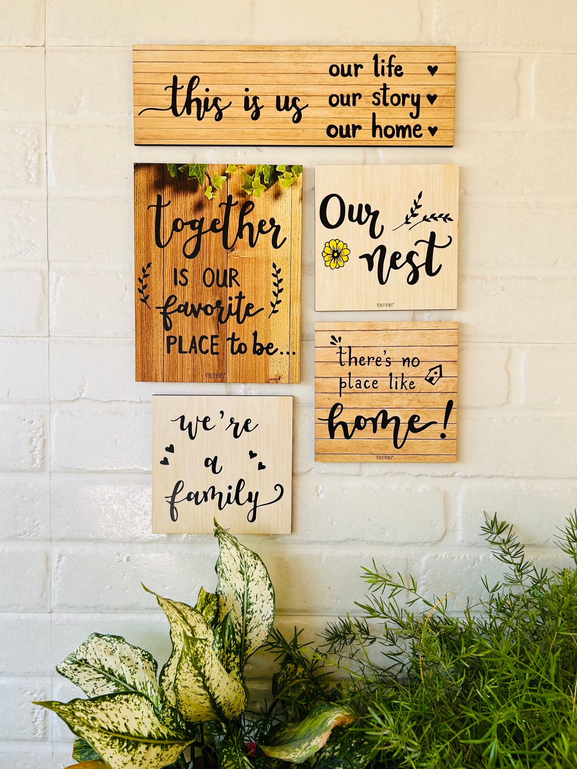 "Together is our favorite place to be" combo | Wall Decor
