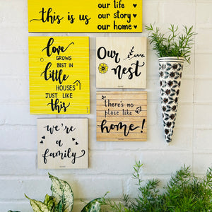 "This is Us" - Peppy Yellow Combo | Wall Decor