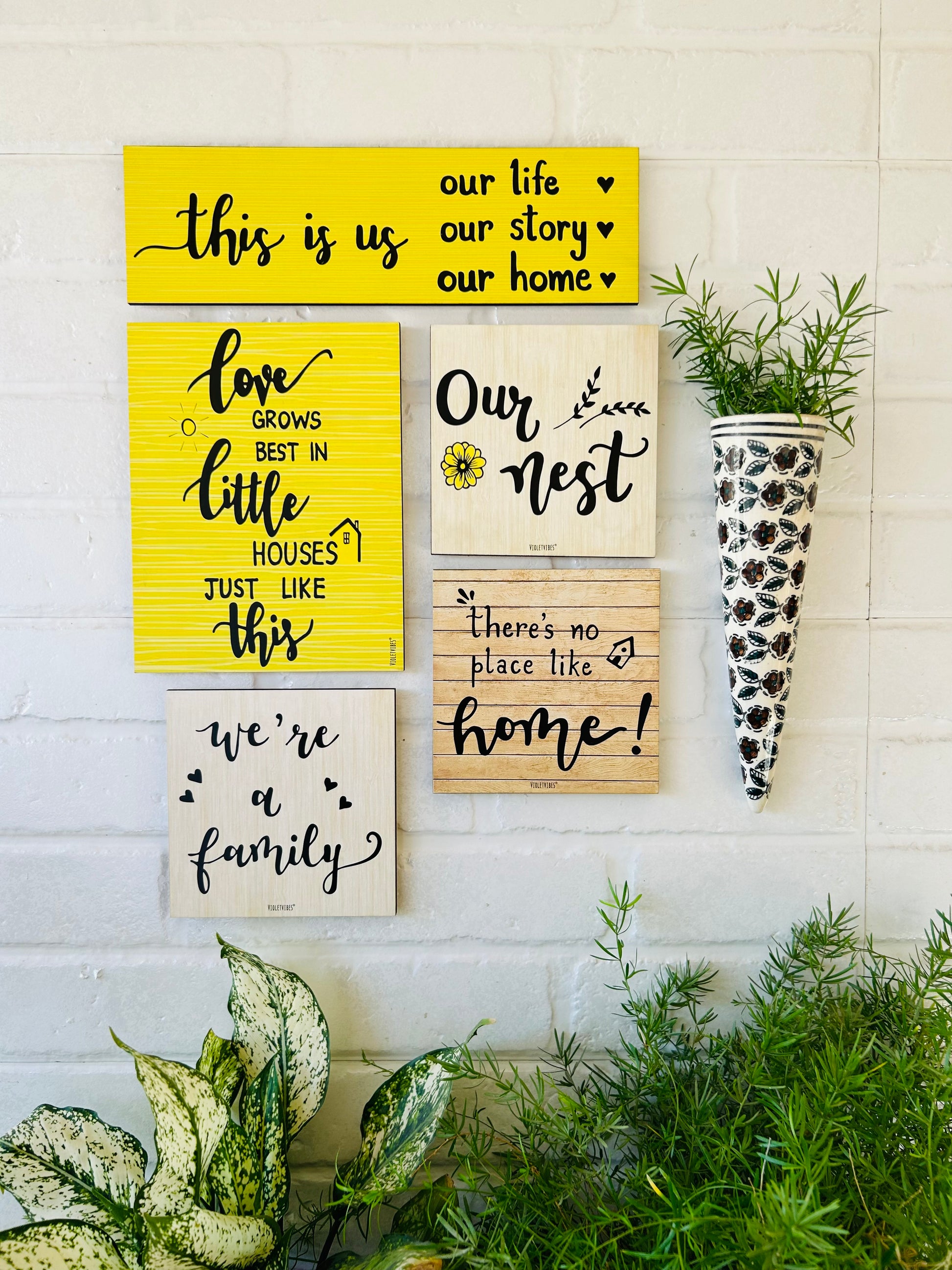 "This is Us" - Peppy Yellow Combo | Wall Decor