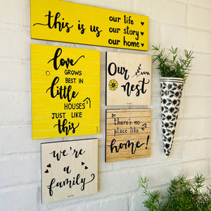 "This is Us" - Peppy Yellow Combo | Wall Decor