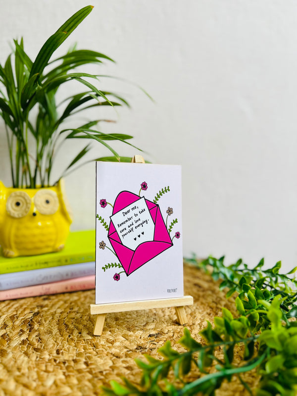 Dear me... | Table Top with wooden easel stand