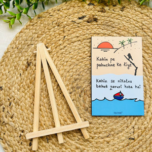 Kahin pe paunchne k liye | Table Top with wooden easel stand