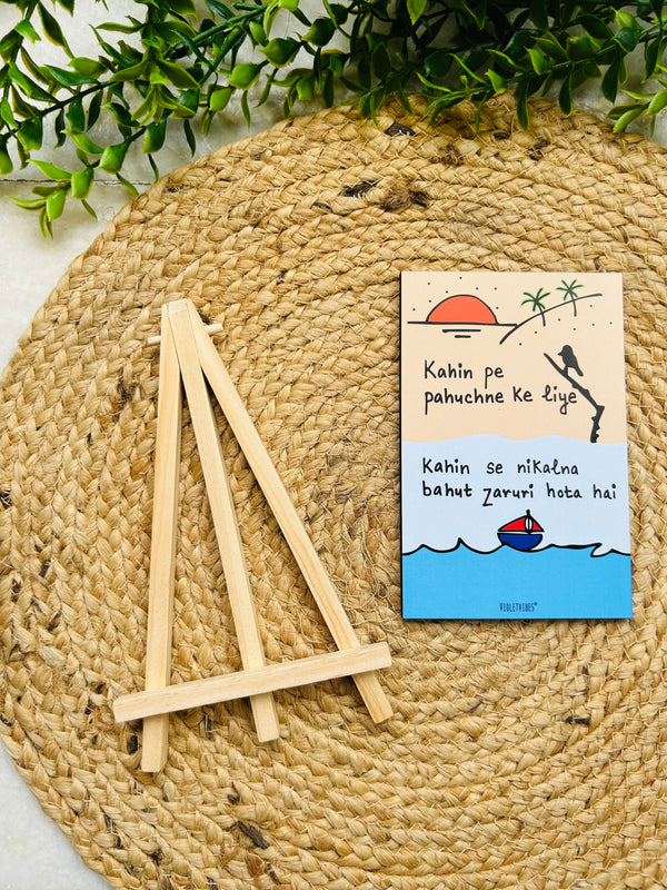 Kahin pe paunchne k liye | Table Top with wooden easel stand