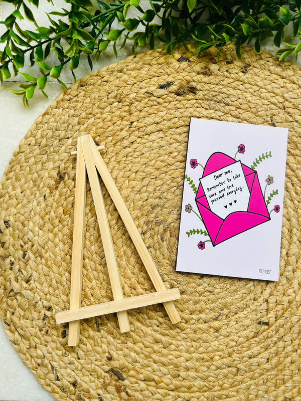 Dear me... | Table Top with wooden easel stand