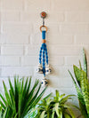 Mini Macrame Melodies | SAPPHIRE (Set of 3 'ceramic' hanging bells) + Ceramic hook