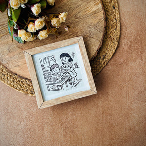 ⁠One with silent support and loud love | No caption Needed Wall Frame
