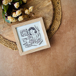 One where love travelled in a courier box | No caption Needed Wall Frame