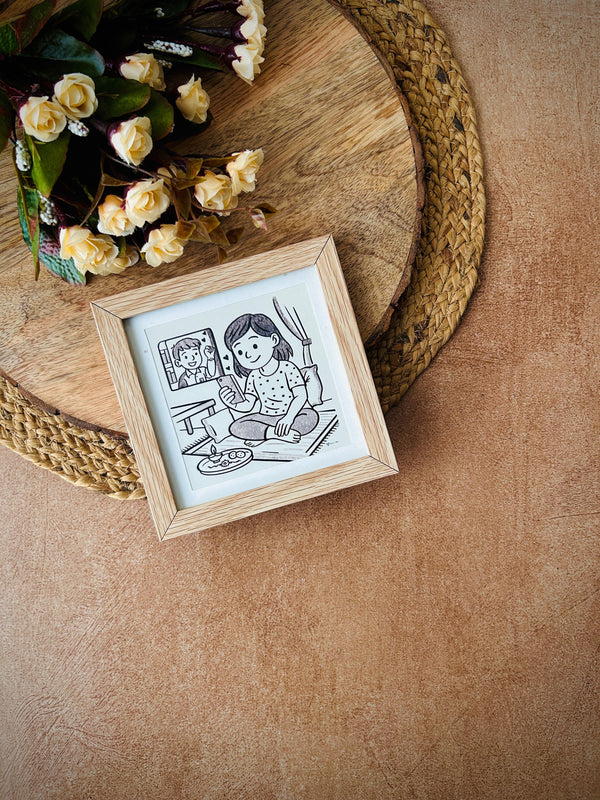 One where love travelled in a courier box | No caption Needed Wall Frame