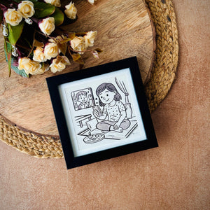 One where love travelled in a courier box | No caption Needed Wall Frame