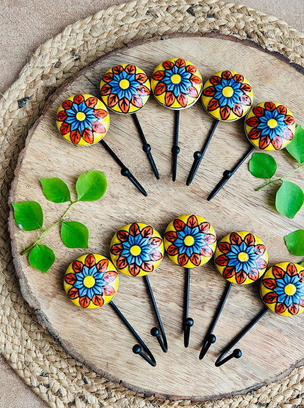 Ceramic Hooks | Yellow Orange