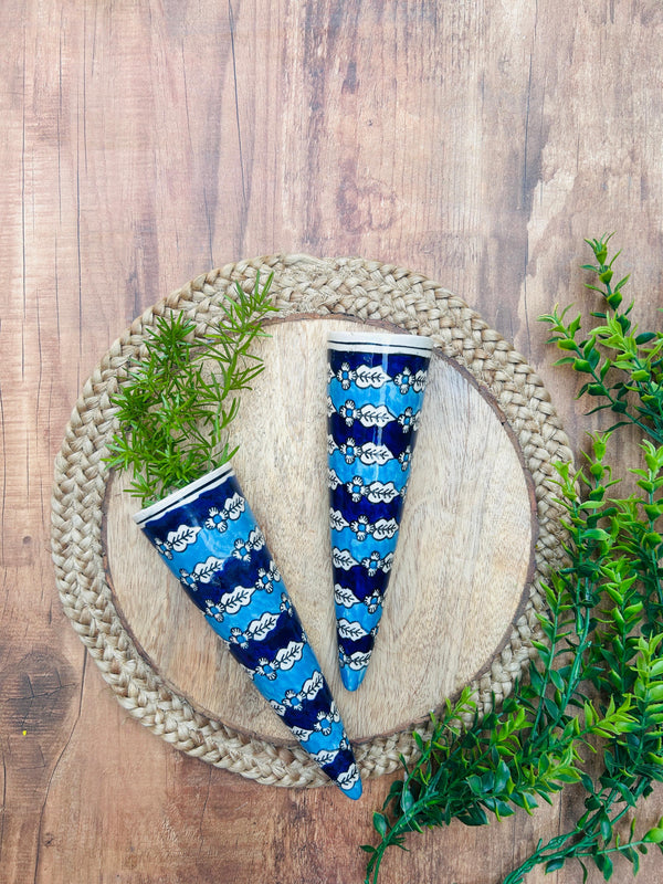 Set of 2 | Big Conical Planter | Blue Lines | Buy 2 get 2 offer applicable | Use code 