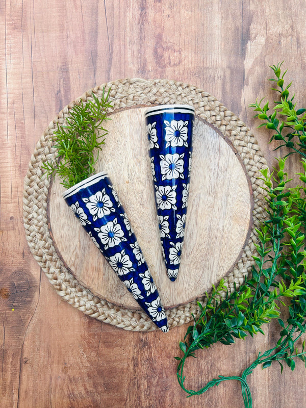 Set of 2 | Big Conical Planter | Blue Square | Buy 2 get 2 offer applicable | Use code 