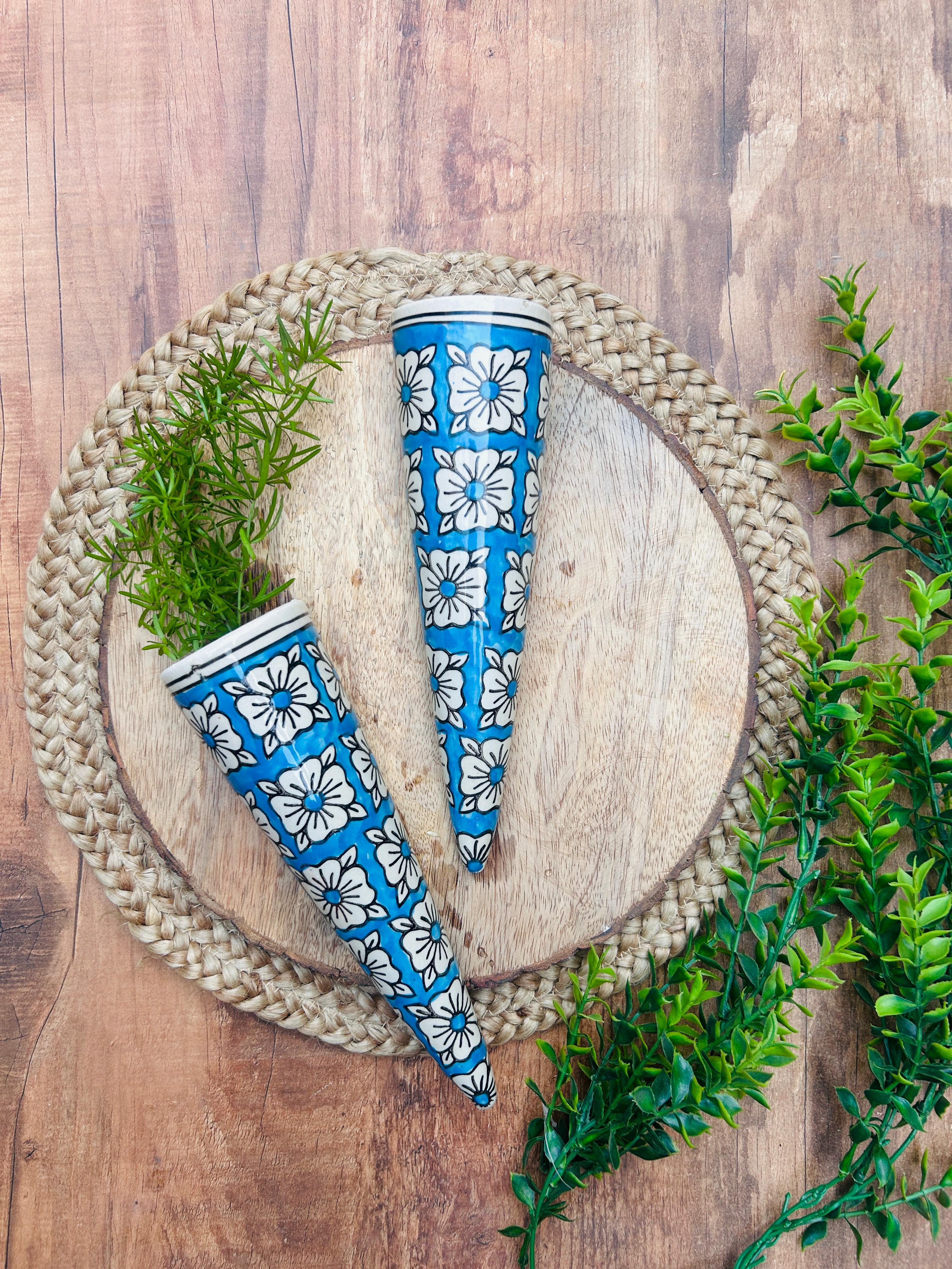 Set of 2 | Big Conical Planter | Teal Square | Buy 2 get 2 offer applicable | Use code 