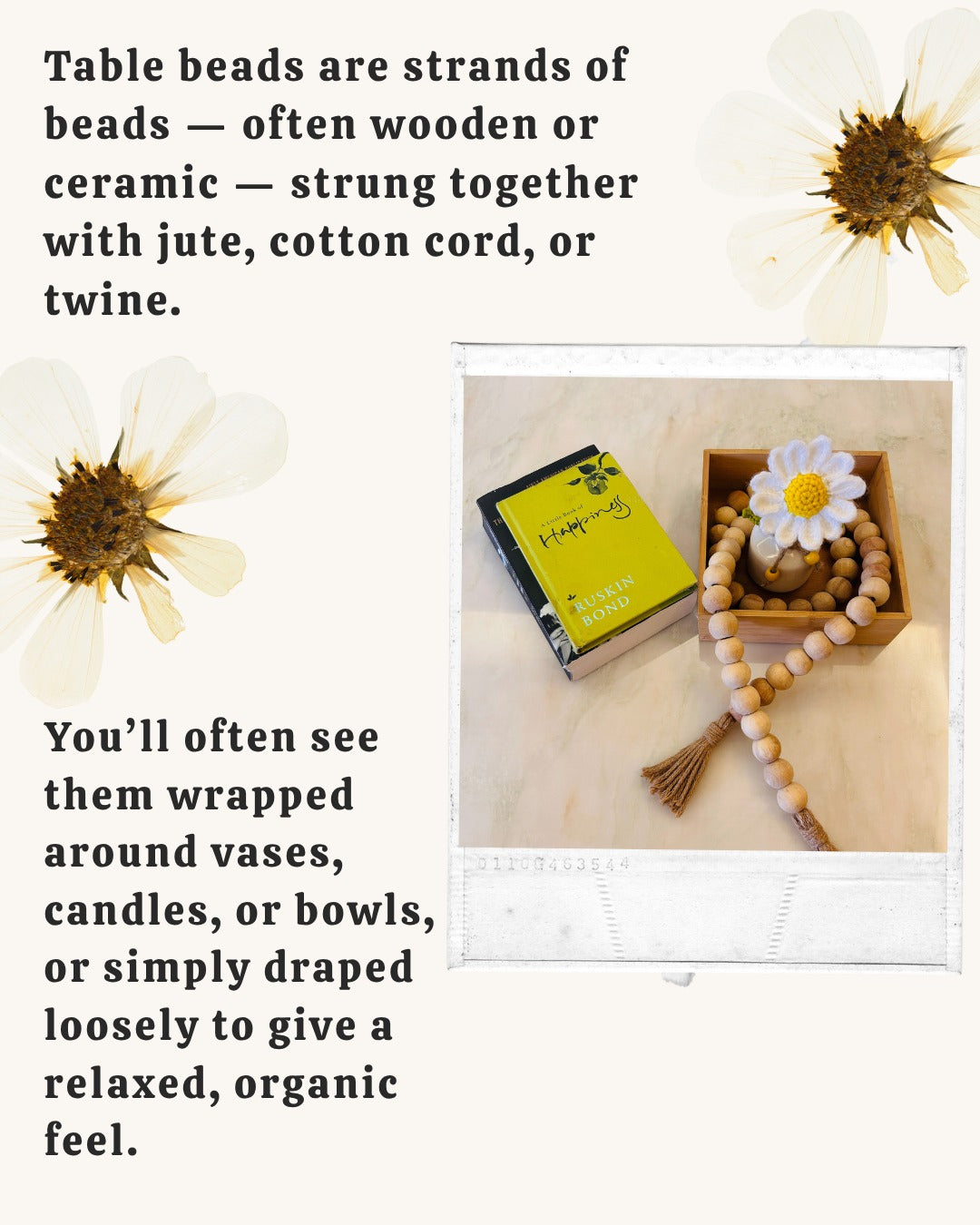 Beaded Garland | Handmade Wooden Table Beads