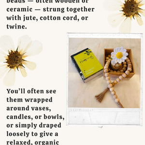 Beaded Garland | Handmade Wooden Table Beads