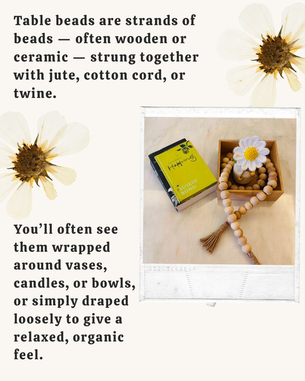 Beaded Garland | Handmade Wooden Table Beads