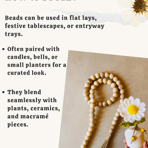 Beaded Garland | Handmade Wooden Table Beads