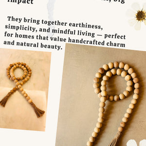 Beaded Garland | Handmade Wooden Table Beads