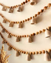KHANAK | Ceramic bells bunting - BOHO RUSTIC - IVORY BELLS