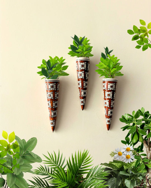Set of 3 | Big Conical Planter  | Brown Square | Buy 3 get 3 offer applicable | Use code 