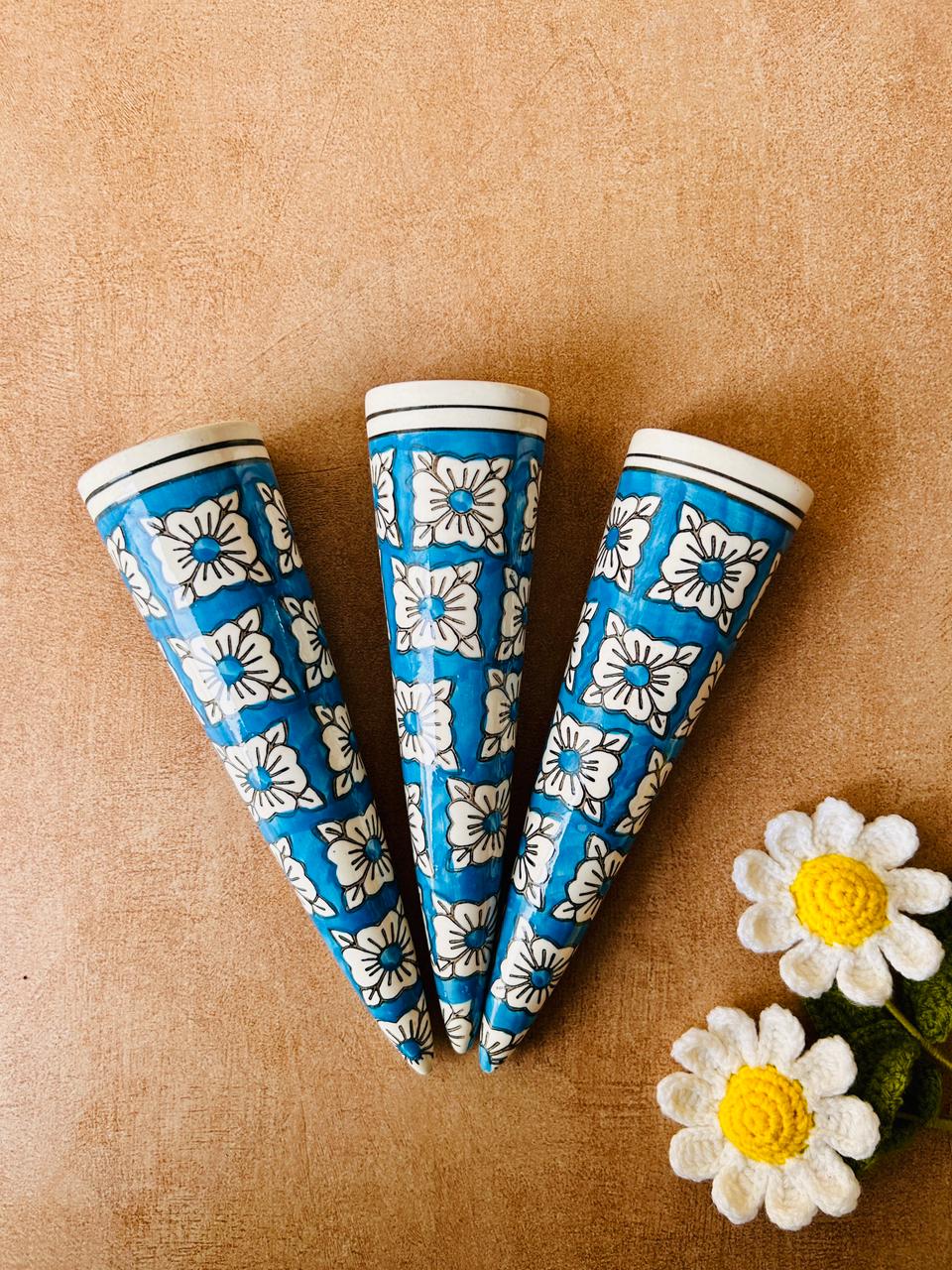 Set of 3 | Big Conical Planter | Teal Square | Buy 3 get 3 offer applicable | Use code 