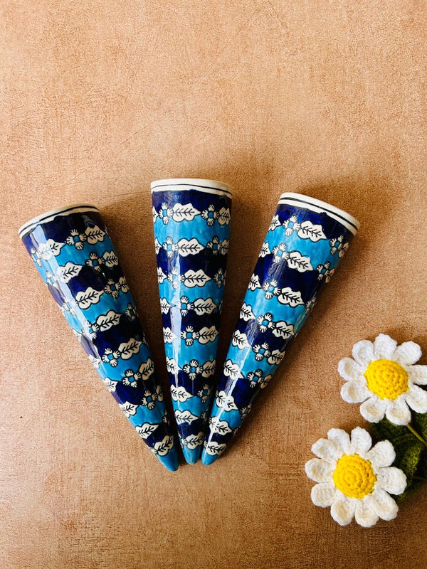 Set of 3 | Big Conical Planter | Blue Lines | Buy 3 get 3 offer applicable | Use code 