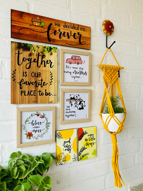 Together is our favorite place to be’ combo with plant hanger set | Wall Decor
