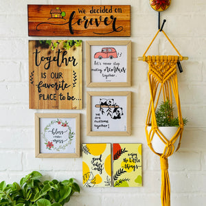 Together is our favorite place to be’ combo with plant hanger set | Wall Decor
