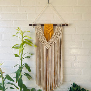 Folklore Macrame Wall Hanging | With Ceramic Hook