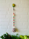 CHERRY | Ceramic Beaded Bell with Ceramic Hook - Red Flowers
