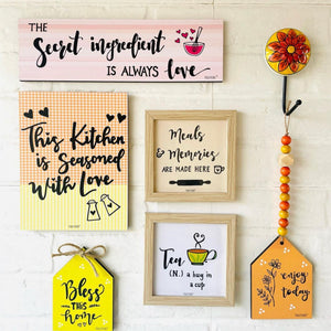Kitchen is Seasoned with Love | Tea Edition | A hug in a cup | Kitchen Decor