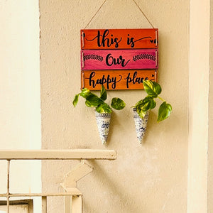 This is our happy place |  Balcony Decor | Rustic Edition