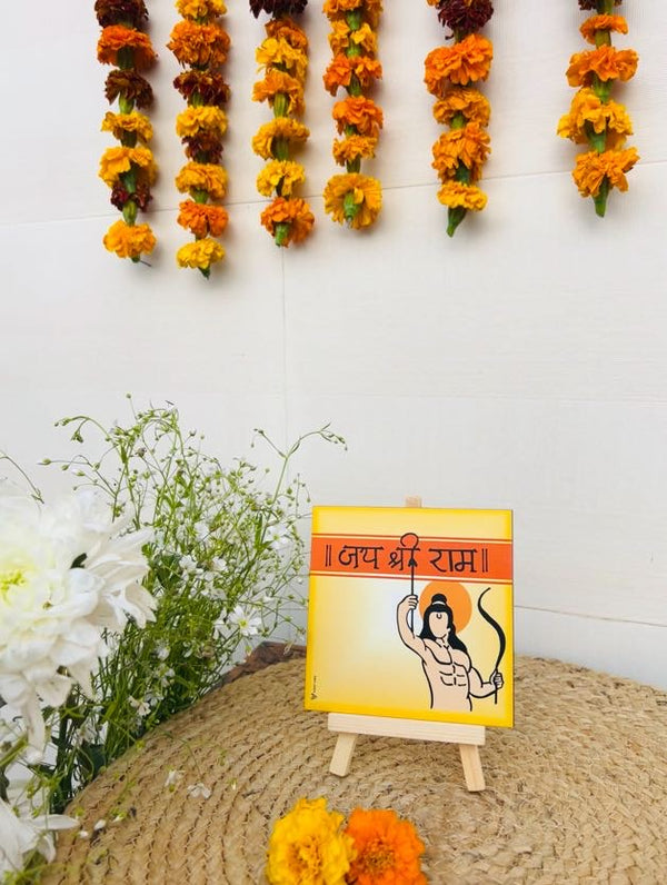 Lord RAMA Table-top cum Magnet | With easel stand