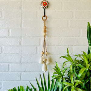 Ivory Chimes | Classic white bells with ceramic hook