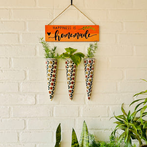 Floral Conicals Wall Combo | Balcony/Garden Decor