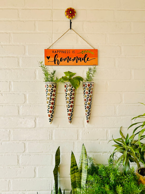 Floral Conicals Wall Combo | Balcony/Garden Decor