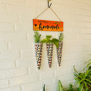 Floral Conicals Wall Combo | Balcony/Garden Decor