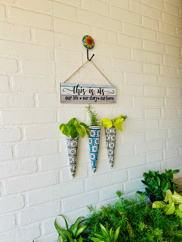 This is Us Conicals Wall Combo | Balcony/Garden Decor