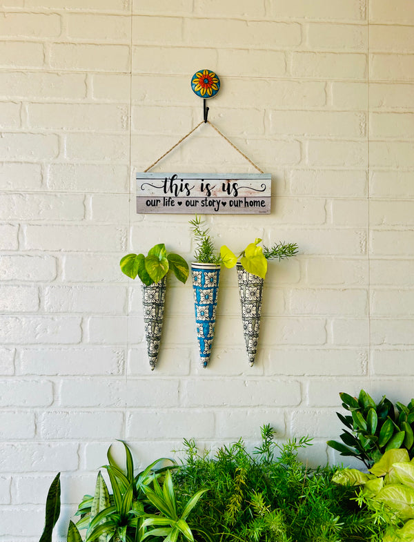 This is Us Conicals Wall Combo | Balcony/Garden Decor