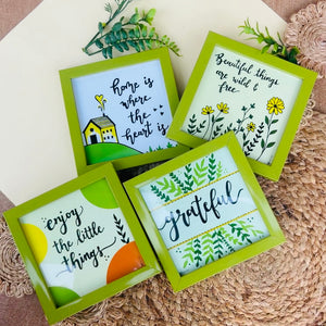 Green quoted combo | Wall Decor