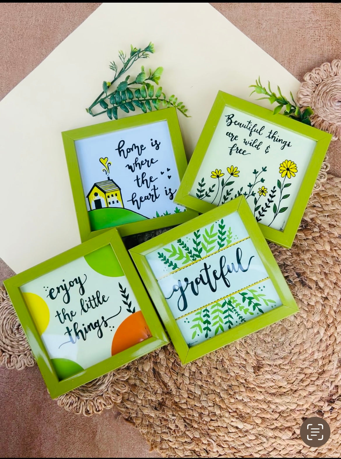 Green quoted combo | Wall Decor