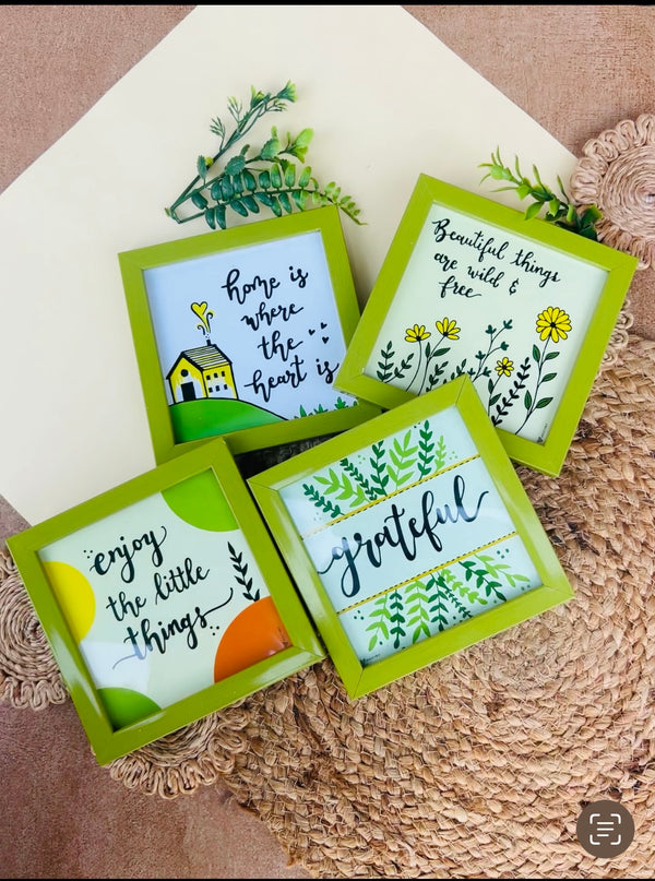 Green quoted combo | Wall Decor