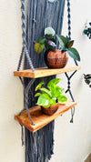 Mac Two Stories | DARK CLOUD | Macrame Shelf with a Ceramic hook