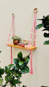 'FIX IT YOURSELF' MACRAME SHELF | FLAMINGO PINK