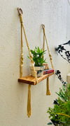 'FIX IT YOURSELF' MACRAME SHELF | WHEAT YELLOW