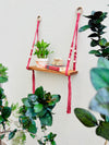 'FIX IT YOURSELF' MACRAME SHELF | CRIMSON PINK