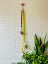 Macrame Melodies | LONG BRAIDS (Set of 3 'ceramic' hanging bells) + Ceramic hook