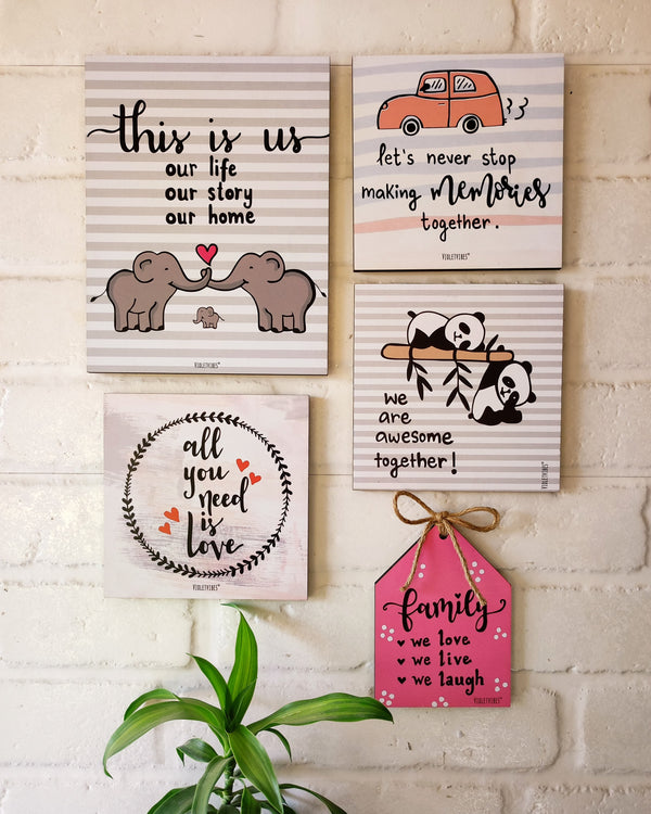 A combo with Eles and Pandas | Wall Decor