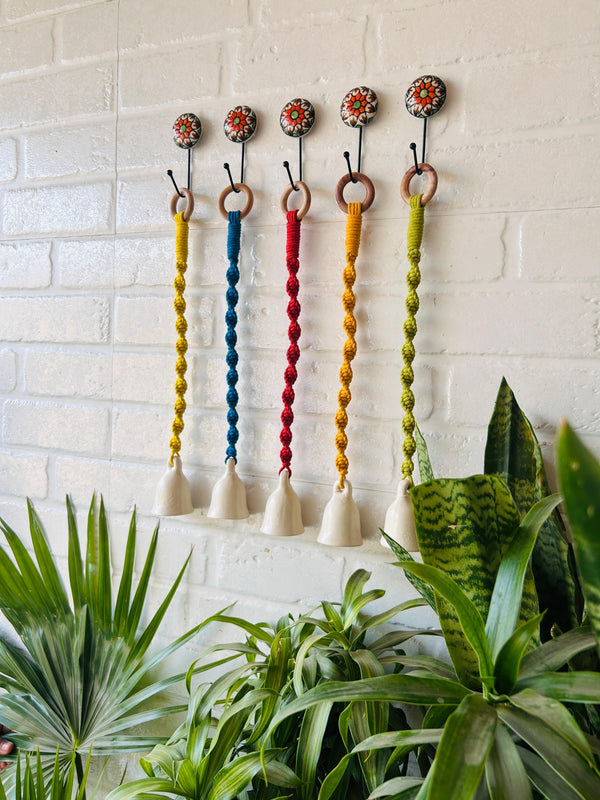 Miniature Macrame Ivory Bells – Set of 5 | Buy 4 get 1 free