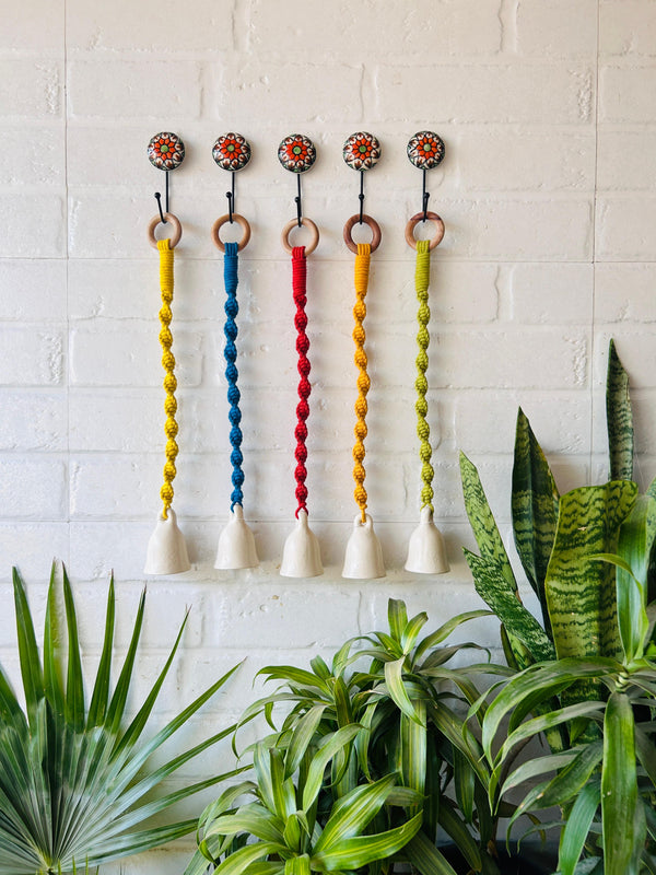Miniature Macrame Ivory Bells – Set of 5 | Buy 4 get 1 free